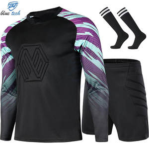 Uniforme de Portero de Fútbol Personalizado para Niños, Jersey Acolchado de Manga Larga con Estampado y Conjunto de Pantalones, Kit de Fútbol OEM - Product Image 6