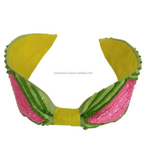 Diadema Acolchada Hecha a Mano con Lentejuelas Coloridas y Bordado Floral Ecológico, Estilo Turbante, para Mujeres y Niñas, Ideal para Festivales y Fiestas - Product Image 2