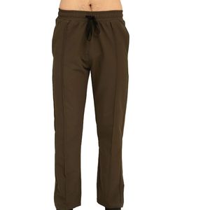 Pantalon de jogging décontracté pour homme, vert olive, coupe droite, taille élastique avec cordon de serrage, confortable pour le quotidien - Product Image 1