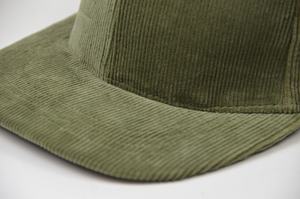 Injae Vina Haute Qualité 6 Panneau Velours Côtelé Vert Snapback Chapeau Mode Sport Casquettes avec Profil Haut Vente en Gros Bas quantité minimale de commande Casquettes en Velours Côtelé - Product Image 4