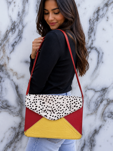 Sac en cuir à motif animalier coloré style western, sac multicolore pour femme, sac bandoulière en cuir recyclé, multi-usages, vente chaude - Product Image 2