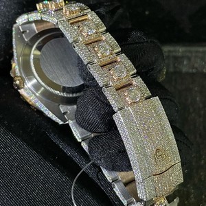 Reloj de Lujo Personalizado Hecho a Mano, Estilo Hip Hop Clásico Unisex, Mecánico Automático ETA, Acero Inoxidable, Cristal de Zafiro, 100 - Product Image 5