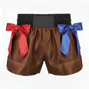 Custom Muay Thai Shorts All Over Print Satin <b>Athletic</b> Training Shorts for Men Wholesale OEM Factory Supply - Product Image 6