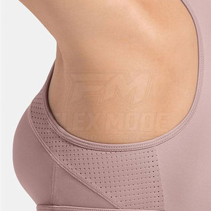 Conjunto de Yoga para Mujer a la Moda, Diseño Sólido con Logotipo Frontal, 2 Piezas, Tejido Transpirable y Ecológico, Marca Privada y Muestra Disponible - Product Image 4