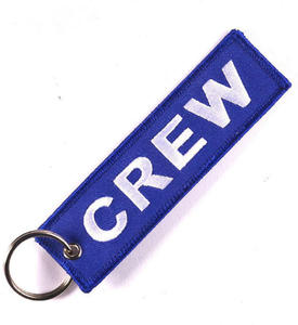 Popular Design Wholesale <b>Custom</b> Stainless Steel Polyester <b>Keychain</b> Double Sided for Embroidered Air Tag Woven Heart Pattern - Product Image 2