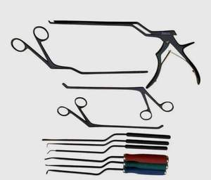 Juego de 10 Instrumentos Quirúrgicos Espinales Minimamente Invasivos para la Columna Lumbar Posterior, Manuales, de Acero Inoxidable Alemán, Reutilizables, con Certificación CE ISO13485 - Product Image 1