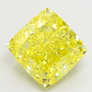 Diamante Amarillo de Laboratorio con Corte Cojín, Certificado por IGI, de 4 a 5 Quilates, Corte Excelente, para Fabricantes de Anillos de Compromiso Personalizados - Product Image 1
