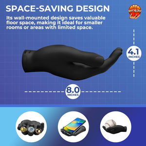 Support mural portable pour petites balles, en résine polie, design sculpté à la main, pour maintenir les balles à gauche et à droite - Product Image 6