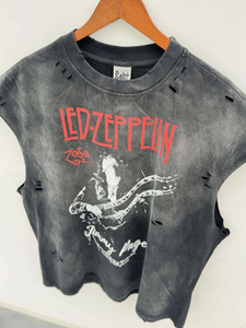 Men's Vintage Washed Sleeveless Graphic T-<b>Shirt</b> Skull Print Distressed Crew Neck Muscle Top Customized Colors Custom Printing - Product Image 3