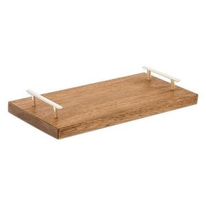 Bandeja de Servir de Madera Natural Hecha a Mano con Asas, Decoración Rústica para Cocina y Hogar - Product Image 4
