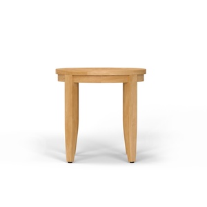 <b>Round</b> Teak Side <b>Table</b> Outdoor Patio Accent <b>Table</b> Solid Wood Garden End <b>Table</b> - Product Image 3