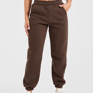 Pantalones deportivos de mujer 100% algodón personalizados, de pierna recta, de felpa suave, pantalones de chándal para mujer, pantalones y pantalones de vestir para mujer - Product Image 1