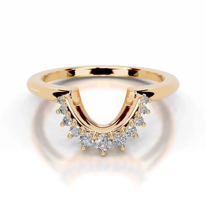 Anillo de Boda con Diamante Cultivado en Laboratorio, Corte Facetado Redondo, Certificado IGI - Product Image 1