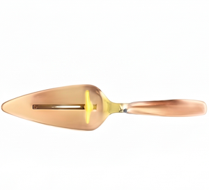 Elegant Gold Plated Head Resin Porcelain Handle Cake Cutter And Knife Set Perfect For Wedding And Anniversary Celebrations - Product Image 2