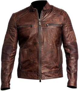 Men <b>Leather</b> <b>Jacket</b> with Premium Finish and Strong Stitching for <b>Long</b> Term Use - Product Image 5
