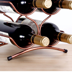 ชั้นวางไวน์เหล็กตกแต่งห้องครัว ห้องรับประทานอาหาร บาร์ สไตล์เรโทรเรียบง่าย สำหรับโชว์ขวดไวน์ - Product Image 4