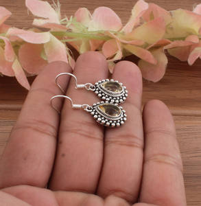 Natural <b>Citrine</b> Drop <b>Earrings</b> 925 Sterling Silver Women's Genuine Gemstone Jewelry Luxury Party December Birthstone - Product Image 5