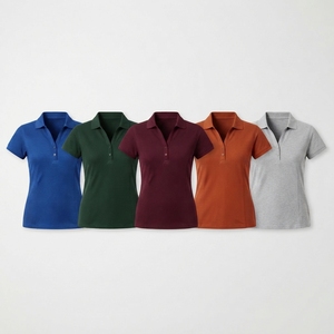 <b>Women's</b> Polo <b>Shirt</b> <b>Burgundy</b> Commuting Long Sleeves Tops All Season Custom Print V Neck Button Top Ladies Golf Tennis Apparel - Product Image 6