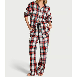 Conjunto de Pijama Extra Grande de Franela con Soporte del Fabricante Super 2025 - Product Image 1