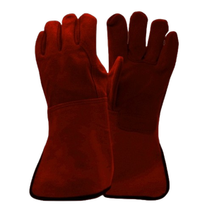 High Performance Heavy Duty Cowhide Split Leather Welding <b>Gloves</b> Flame Retardant Construction Barbecue Protective Gear Safety - Product Image 4