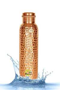 Botella de Agua de Cobre Moderna Hecha a Mano, Ecológica, Portátil, Duradera y Fácil de Limpiar, Bold Blossom BB00330, 1.5 Litros - Product Image 4