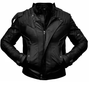 Oem Custom Wholesale Price Fashion <b>Leather</b> <b>Jacket</b> For Men New Style Men's Zipper High Quality <b>Real</b> <b>Leather</b> <b>Jackets</b> - Product Image 5