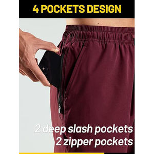 Pantalones Cortos Deportivos Tech Pocket para Hombre, para Fitness, Entrenamiento, Secado Rápido, Ligeros, Transpirables y Elásticos - Product Image 2