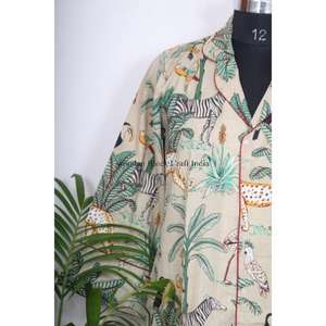 Camisa Larga Estilo Kimono Romántica de Algodón para Mujer, Encanto Caprichoso, Sofisticación Fluida, Vestidos Casuales al por Mayor - Product Image 2