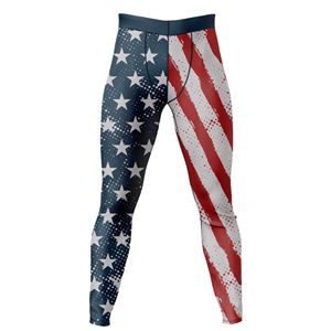 Leggings Deportivos Sublimados de Cintura Alta para Hombre, Diseño Personalizado OEM, de Poliéster, con Costuras, Efecto Push-Up, Elásticos y Forrados de Felpa - Product Image 4