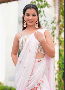 มรกต บลิง พรี เดรป เซรี คอลเลคชั่นผ้าซารีแบบดั้งเดิมที่สวยงามและกำลังเป็นที่นิยม - Product Image 3