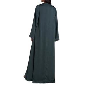 Abaya de Satén de Lujo, Sin Pliegues, No Requiere Planchado, Alta Calidad, Vestido Musulmán Personalizado para Mujer, Dubai 2024, Ropa Islámica para Eid, Kimono Abierto Modesto - Product Image 5