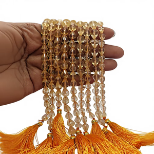 Natural Citrine Faceted Straight Drops Briolette 6x9 MM Citrine Teardrop Beads 8 Inch Citrine Faceted Teardrops Beads Jewelry - Product Image 1