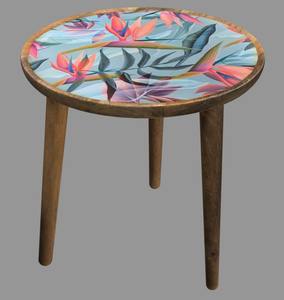 Table basse moderne en bois de manguier massif, design naturel, pour la maison, le salon, utilisation comme meuble - Product Image 1