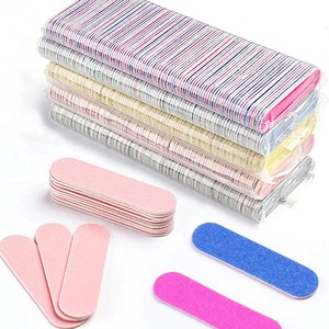 LANGMA 5cm Double-Sided Mini Crystal Glass Nail <b>Files</b> Set 100 Grit Disposable Pink Blue Color <b>Box</b> Packaging Nail Care - Product Image 5
