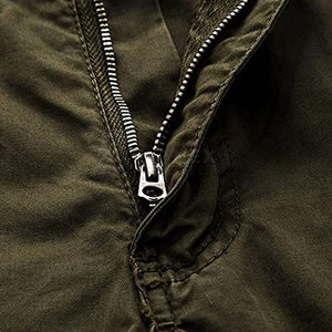 <b>Lightweight</b> Solid 100% Cotton <b>Cargo</b> <b>Shorts</b> with Breathable Fabric Multiple Pockets Adjustable Waist Summer Casual Clothing - Product Image 3