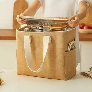 Bolsa de Yute Reutilizable y Duradera con Cierre de Cremallera Seguro para Compras - Product Image 6