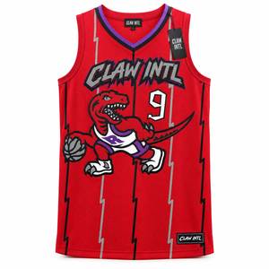 เสื้อบาสเก็ตบอล Claw Intl สีแดง พิมพ์ลายแบบรีดร้อน เสื้อกล้ามยูนิเซ็กซ์ หมายเลข 9 สำหรับวัยรุ่น แห้งเร็ว สายปรับได้ ระบายอากาศได้ดี - Product Image 1