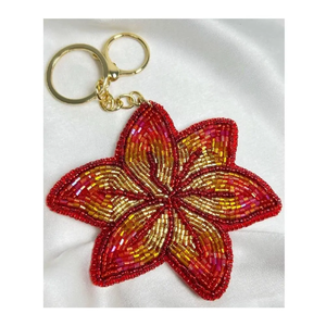 Beaded Shell Keychain Blue Pearl Fashion Bag Charm Accessory Luxury Style - Product Image 1