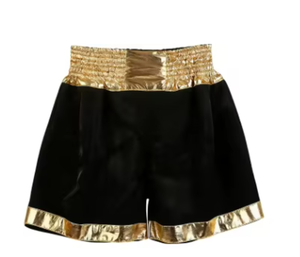 High Quality Boxing Training <b>Shorts</b> Breathable Quick Dry Custom Sports <b>Shorts</b> for Men Men High Waist Pleated <b>Shorts</b> Solid Black - Product Image 5