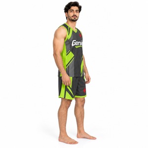 Ensemble de shorts en jersey respirant pour les clubs de basketball, les écoles, les académies, les entraînements, les matchs, uniforme d'équipe de basketball personnalisé - Product Image 4