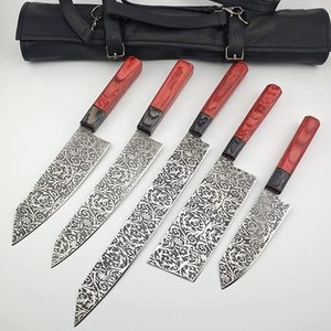 Ensemble de couteaux de chef en acier inoxydable de qualité supérieure, 5 pièces, fabrication directe d'usine, couteau à viande de haute qualité - Product Image 2