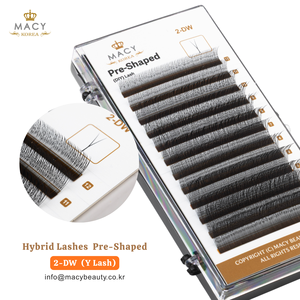 Extensions de cils hybrides préformées 2-DW Y Lash MACY BEAUTY KOREA, extensions de cils de qualité supérieure, vente en gros, étiquette privée personnalisée - Product Image 2