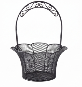 Elegant Metal <b>Wire</b> <b>Storage</b> <b>Basket</b> With Handle For Home Decoration Multi Purpose Use Stylish Home Accent - Product Image 1