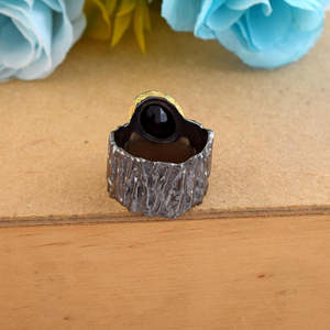 New Fashionable Women's <b>925</b> Sterling <b>Silver</b> Vintage Natural Black Onyx Faceted Oval Cut Gemstone Bezel Setting Fine <b>Ring</b> Jewelry - Product Image 4