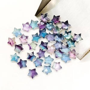 Fluorita Arcoíris Natural en Forma de Estrella, Facetada, 8mm, Tallada a Mano, Piedra Preciosa Suelta, Precio al por Mayor, para Fabricación de Joyería - Product Image 2