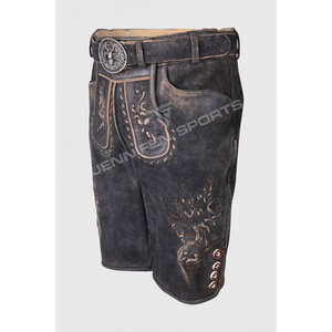 Pantalones Cortos Bávaros Unisex de Cuero, Traje Tradicional Alemán, Diseño de Moda de Última Tendencia, Directo de Fábrica - Product Image 3