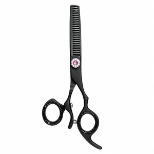 Ciseaux de coiffure professionnels de qualité supérieure en acier inoxydable noir, ciseaux à effiler, fabricant sur mesure - Product Image 3