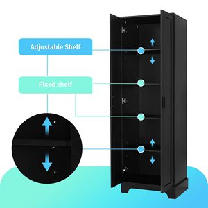 Armadio Regolabile in MDF con Due Ante per Bagno o Ufficio - Product Image 4