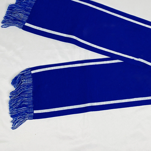 Ensemble écharpe et bonnet longs en acrylique bleu roi Zeta Phi Beta, motif sportif football, logo personnalisé, équipement universitaire d'hiver pour sororité - Product Image 2