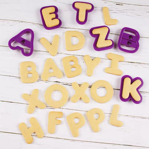 Emporte-pièces en plastique écologiques, 26 pièces, alphabet et lettres, pour fondant, glaçage, pâtisserie, décoration de gâteaux - Product Image 5